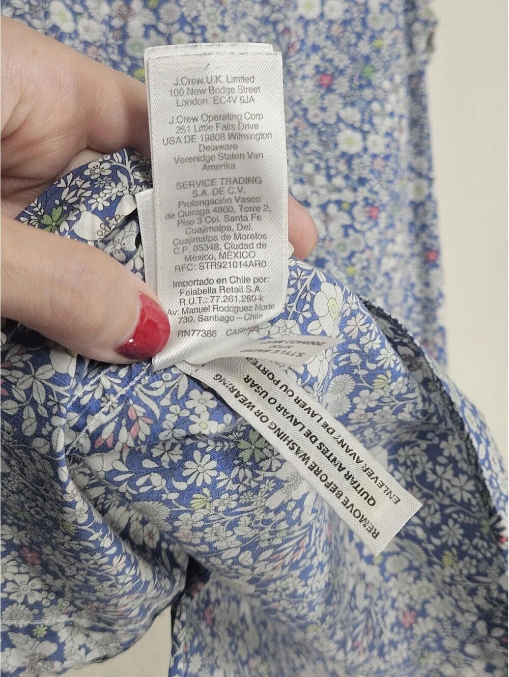 J Crew Liberty of London Men’s Short Sleeve Floral Small 100% Cotton Lawn Retro